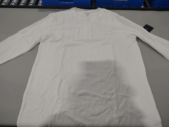 BLUE ICE PREMIUM CLOTHING LONG SLEEVE PULL OVER POLO SHIRT - MEN 2XL - WHITE New
