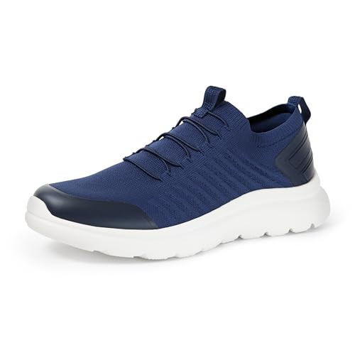 AEUA28682F25 Amazon Essentials Men's Lighweight Knit Sneakers, Navy 10 New