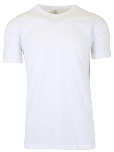 GALAXY BY HARVIC MEN PERFORMANCE MOISTURE WICKING SHORT SLEEVE TEE WHITE M