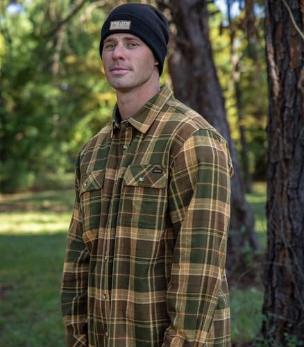 1052 Legendary Whitetails Mens Plaid Flannel 100% Cotton Long Sleeve Shirt M New