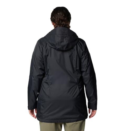 COLUMBIA WOMEN'S SWITCHBACK II LINDED LONG JACKET - SIZE WOMEN 2X - BLACK New