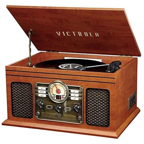 Victrola Quincy - 6-in-1 Bluetooth Record Player - Mahogany