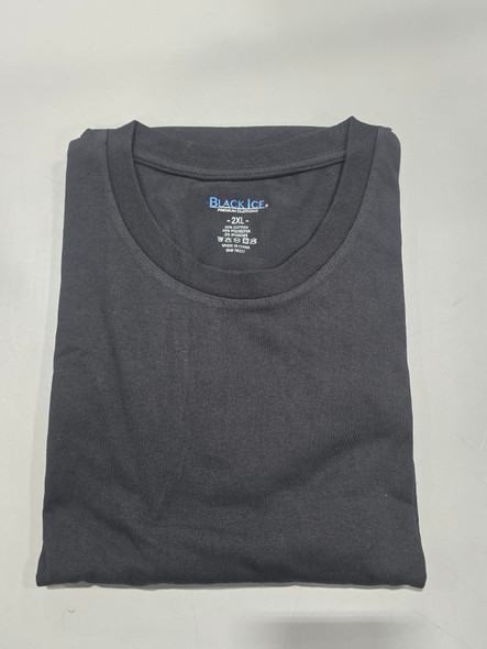 BLACK ICE PLAIN SHORT SLEEVE T-SHIRT - SIZE: MEN 2XL - BLACK New