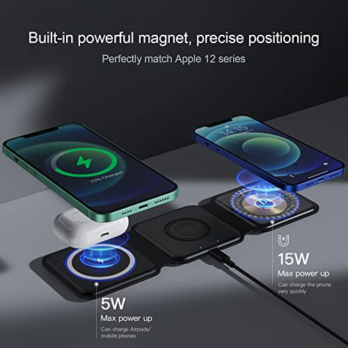 AWH WIRELESS CHARGER 3 IN 1 MAGNETIC TRAVEL CHARGING STATION MULTIPLE DEVICES