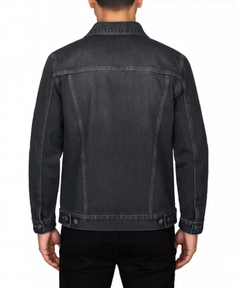 BLU ROCK MEN'S REGULAR-FIT CLASSIC DENIM JACKET - SIZE: MEN XL - JET BLACK