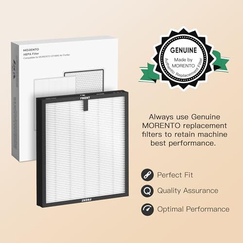 MORENTO 2 Pack 2 Pack HY4866 Genuine Air Purifier Replacement Filter New