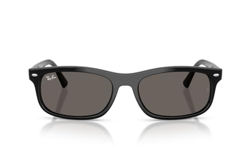 RAY-BAN RECTANGLE SUNGLASSES FOR MEN FOR WOMEN - BLACK/DARKGRAY- 57 MM