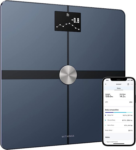 Withings Body+ Smart WBS05 Wi-Fi bathroom scale for Body Weight - BLACK