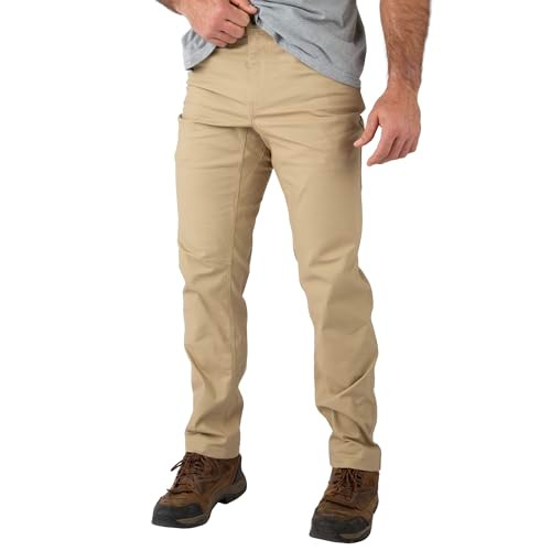 3632 Field & Stream Men's Full Strut Canvas Stretch Pant, Khaki, Size 36W x 32L New