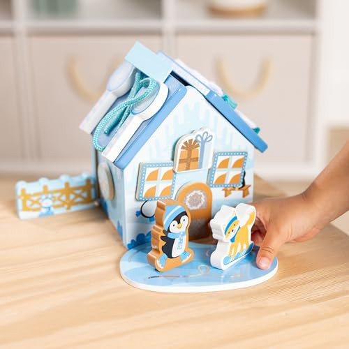 Melissa & Doug Winter Frost Wooden Gingerbread House Gingerbread House Play Set New