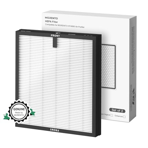 MORENTO 2 PACK GENUINE AIR PURIFIER REPLACEMENT FILTER FOR HY4866 AIR PURIFIER