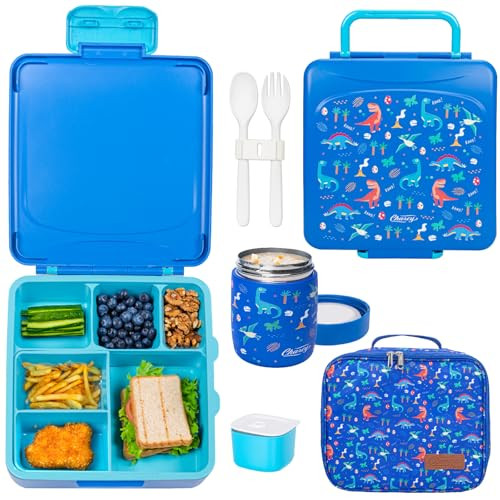 Charcy Bento Lunch Box for Kids With 8oz Soup Thermo Leak-proof Lunch - Dino D