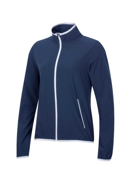 UNDER ARMOUR ACADEMY / WHITE HAZE WIND JACKET - SIZE: WOMEN M - WHITE HAZE BLUE