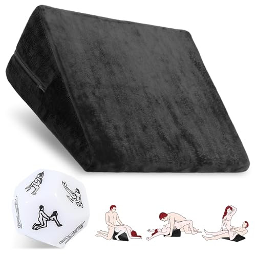 BREMENTREY SEX PILLOW WEDGE POSITION PILLOW SEX CUSHION AND DICE (BLACK) New