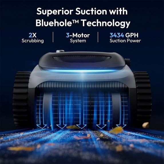 BUBLUE BUBOT 700 C10 POOL CLEANER ROBOT, ROBOTIC CORDLESS POOL VACUUM - SILVER