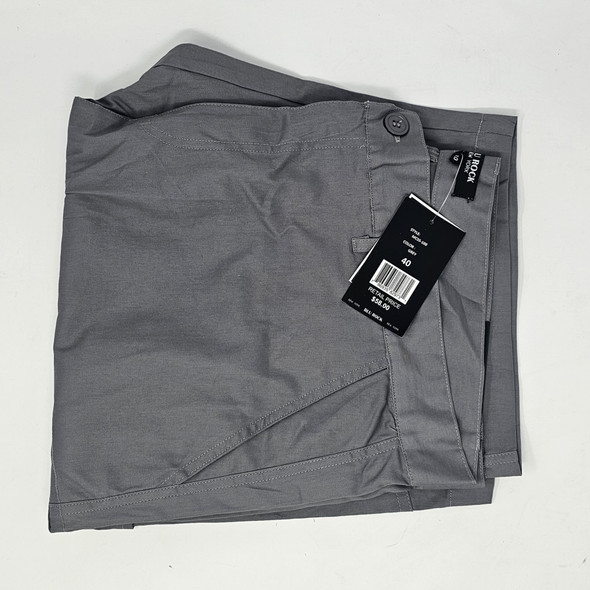 BLU ROCK MEN'S COTTON FLEX-STRETCH CARGO SHORTS - SIZE: MEN 40 - GRAY New