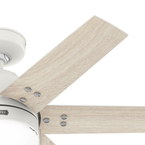 HUNTER FAN HUNTER SPOKANE LED 44” CEILING FAN - MATTE WHITE