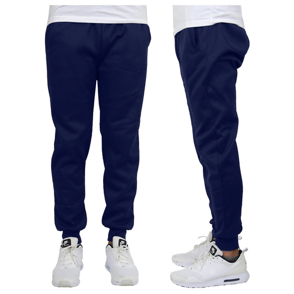 BASTIAN TRAIL MEN'S FLEECE JOGGER LOUNGE PANTS 2XL - NAVY BLUE New