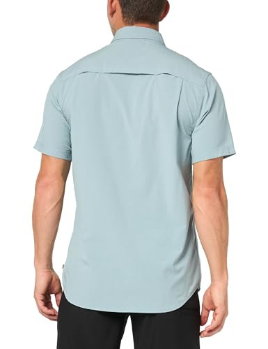 UNIONBAY TECH MESH BUTTON-UP SHIRT - SIZE: MEN L - LACQUER