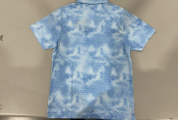 PGA TOUR MEN'S SHIRT PRO SERIES - SIZE: MEN MEDIUM - BLUE FISH New