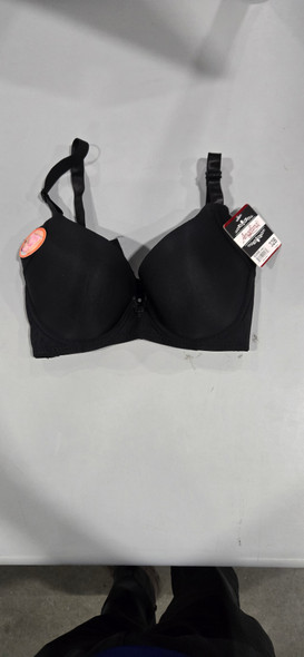 ANGELINA WOMENS WIRED PADDED T-SHIRT BRA - SIZE: WOMEN 32B - BLACK