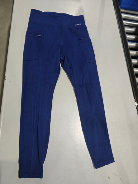 HURLEY WOMEN S TIGHT LEGGING - SIZE: WOMEN L - BLUE DEPTHS New