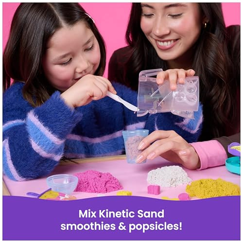 KINETIC SAND SMOOTHIE MIXER, 14 OZ MOLDABLE PLAY SAND - PINK