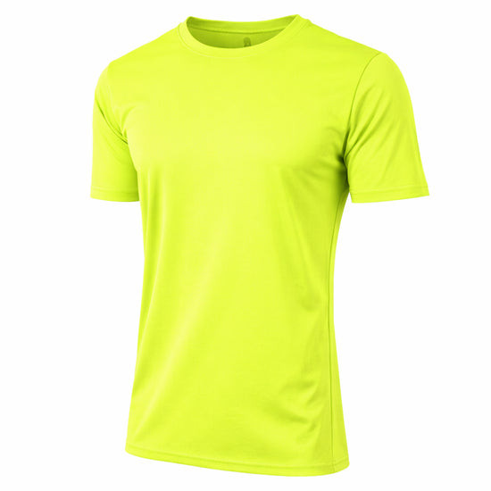 GALAXY BY HARVIC MOISTUE WICKING ACTIVE SHORT SLEEVE- SIZE: MEN M - NEON GREEN New