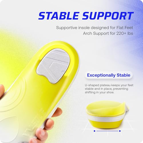 VALSOLE HEAVY DUTY SUPPORT ORTHOTIC INSOLES MEN 10/WOMEN 12 YELLOW WHITE