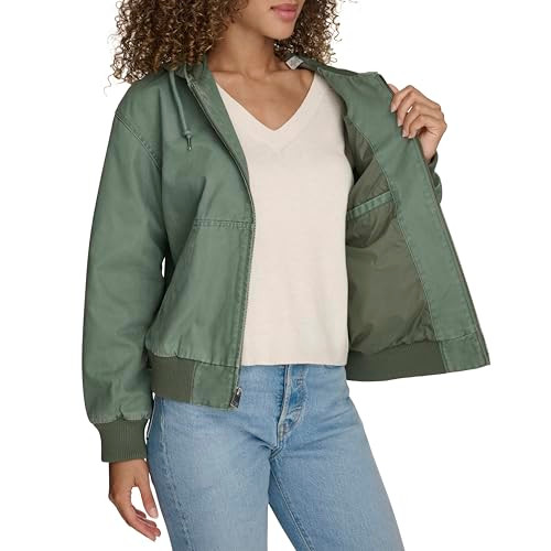 LW5RC096 Levi's Women's Workwear Hoody Bomber Laurel Green (Unfilled) X-Large