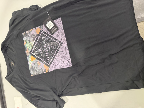 HURLEY SHORT SLEEVE NINTEEN NINTY NINE GRAPHIC TEE - SIZE: MEN M - BLACK New
