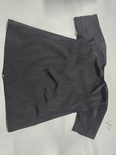 WEIGHT LOSS SAUNA SHIRT FOR WOMEN SWEAT SUIT WAIST TRAINER SIZE: 2XL - BLACK