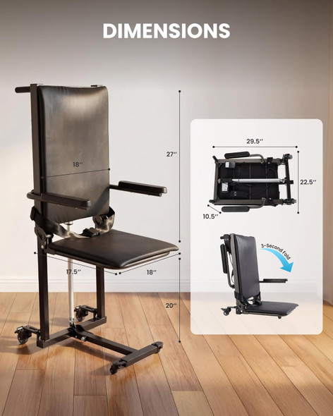 TIVARO EL3001 ELECTRIC LIFT CHAIR WITH STEEL FRAME - BLACK