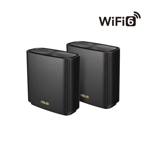 ASUS ZenWiFi - AX7800 WiFi 6 AiMesh Home Wireless System - Black (2-Pack)