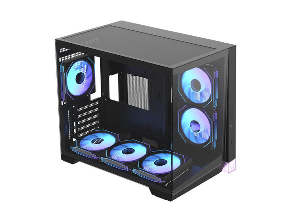Formula V Line Crystal Z4M Plus Mid-Tower PC Case, Geometric Front Panel, Angled