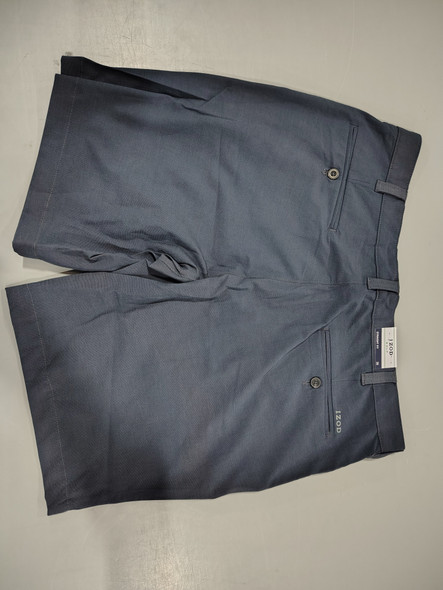 IZOD GOLF SHORTS MEN'S STRAIGHT FIT - SIZE: MEN 36 - NAVY/GRAY
