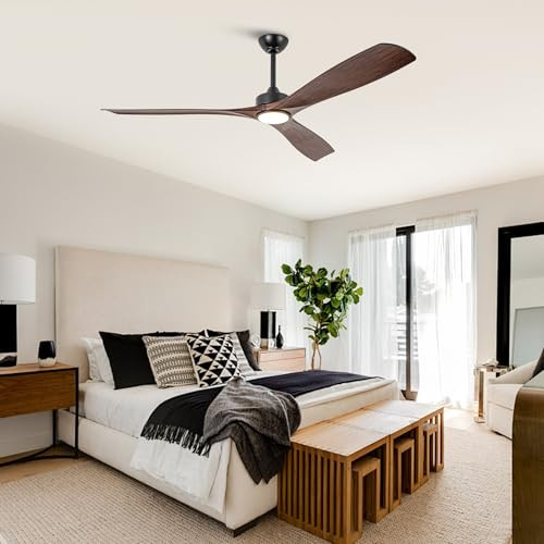 PARROT UNCLE CEILING FANS LIGHTS REMOTE 60 F6004BR - WALNUT