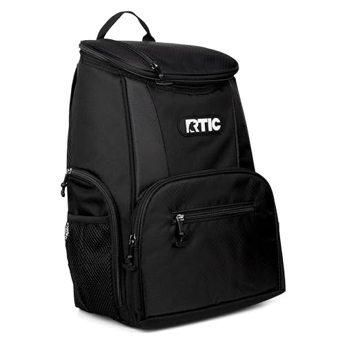 RTIC Lightweight Backpack Cooler Black 15 Can Portable Insulated Bag New