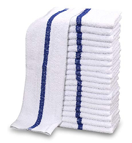 GOLD TEXTILES 120PC New Cotton Blend White Restaurant Bar Mops Kitchen Towels New