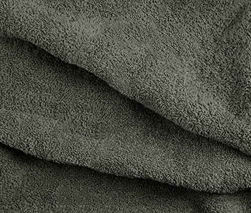 SIMPLY LOFTY 100% COTTON BATH TOWELS SET 6 ULTRA SOFT CHARCOAL GRAY - CHARCOAL New