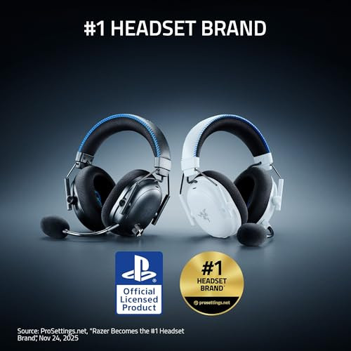 RAZER BLACKSHARK V3 PRO WIRELESS GAMING HEADSET FOR PS5, WHITE
