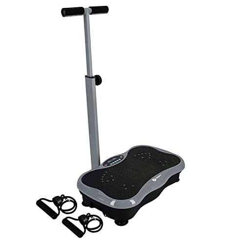 LIFE PRO VIBRATION PLATE EXERCISE MACHINE WAIST-LEVEL MAGNETIC - DARK GRAY New