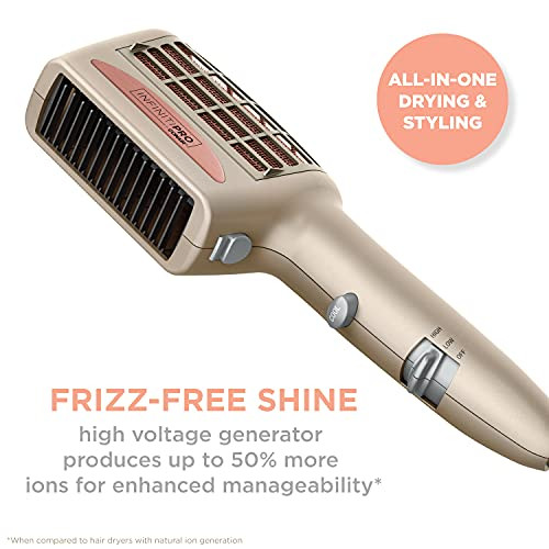 CONAIR INFINITIPRO 4-IN-1 FRIZZ FREE STYLING HAIR DRYER AND 4 ATTACHMENTS COPPER