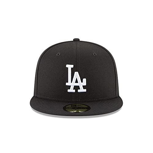 NEW ERA MLB UNISEX-ADULT LOS ANGELES DODGERS MEN 7 1/8 WOMEN 7 1/8 BLACK/WHITE