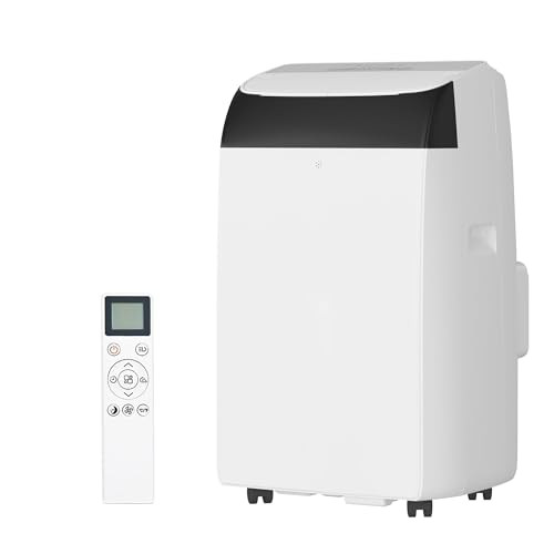 EXPLOREHORIZON 14000 BTU PORTABLE AIR CONDITIONERS, 3 IN 1 - WHITE-BLACK