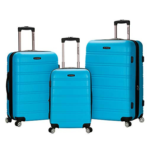 ROCKLAND MELBOURNE HARDSIDE 3 PIECE EXPANDABLE SPINNER WHEEL - TURQUOISE