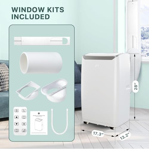GARVEETECH 12000 BTU PORTABLE AIR CONDITIONER, 3 MODES, FDP35-3033ZPR3 - WHITE