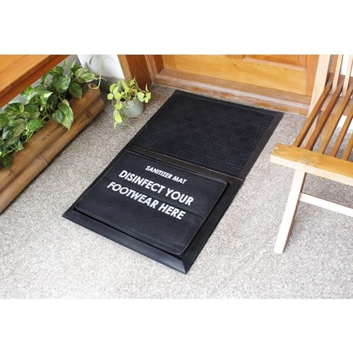 RugSmith Layered Rubber Sanitizer Doormat Tray Foam Insert 24" x 36" B08Q8MC2V3