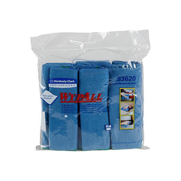 WYPALL MICROFIBER CLOTHS (83620), 15.75X15.75 BLUE, 4 PACKS / CASE - BLUE New