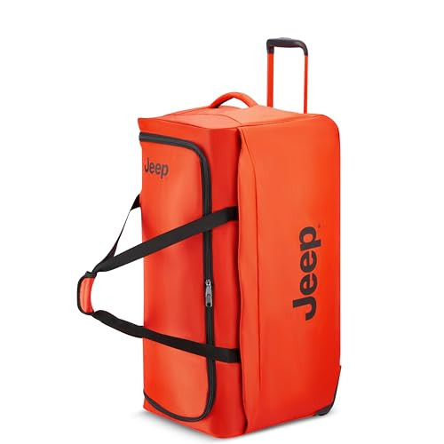 JEEP JS009D 27" TWO WHEEL ROLLING TRAVEL DUFFLE BAG - ORANGE New
